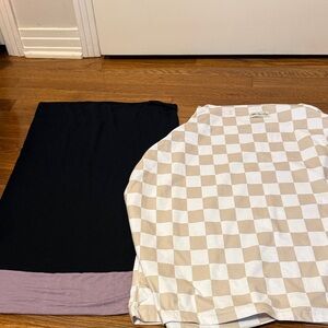 Elegant Checkered Tan and White